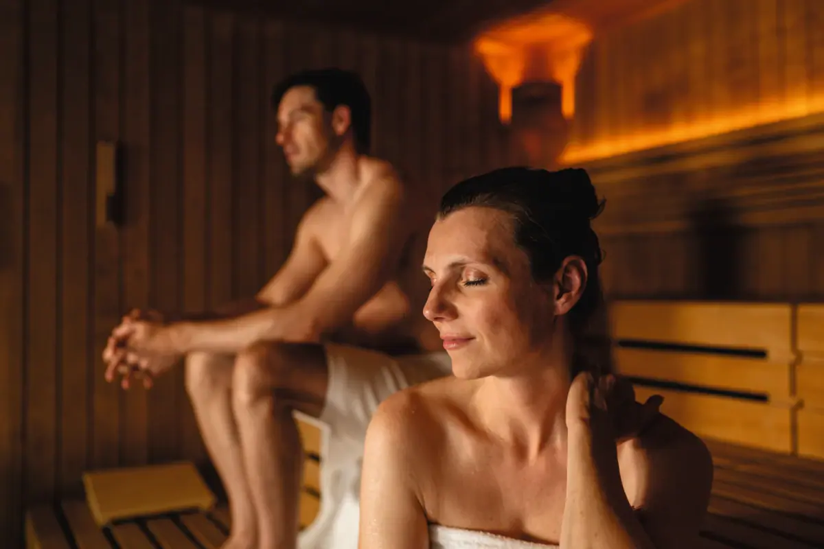 sauna mit zwei personen